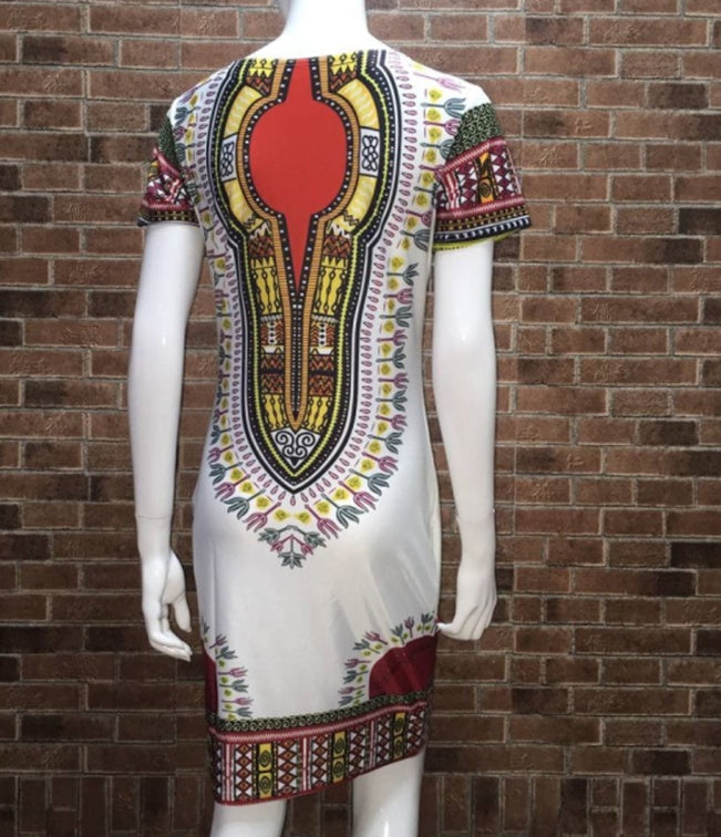 Amazon Ethnic Printed Polyester Ladies Dress