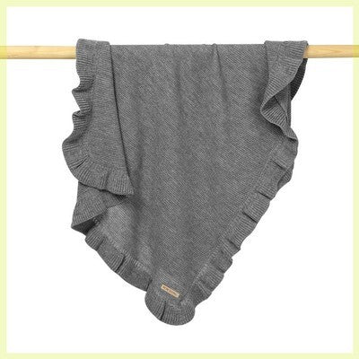 Knitted Baby Blankets Newborn Swaddle Wrap Ruffle - BabynBeauty