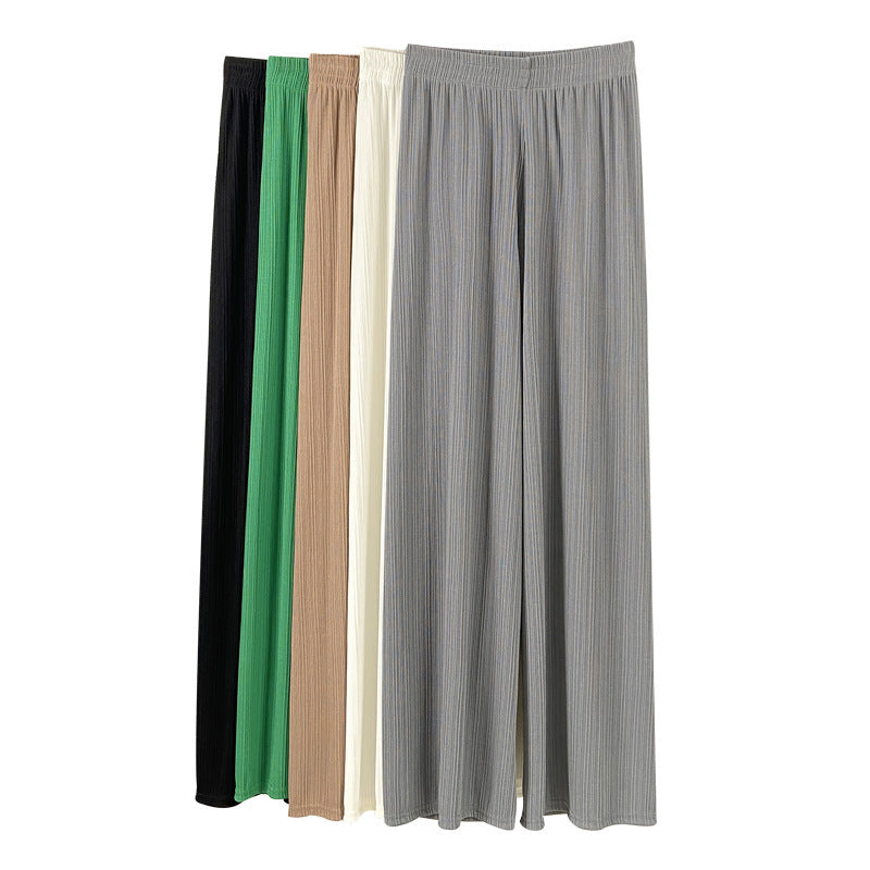 Loose Straight Casual Ice Silk Wide-leg Pants Women