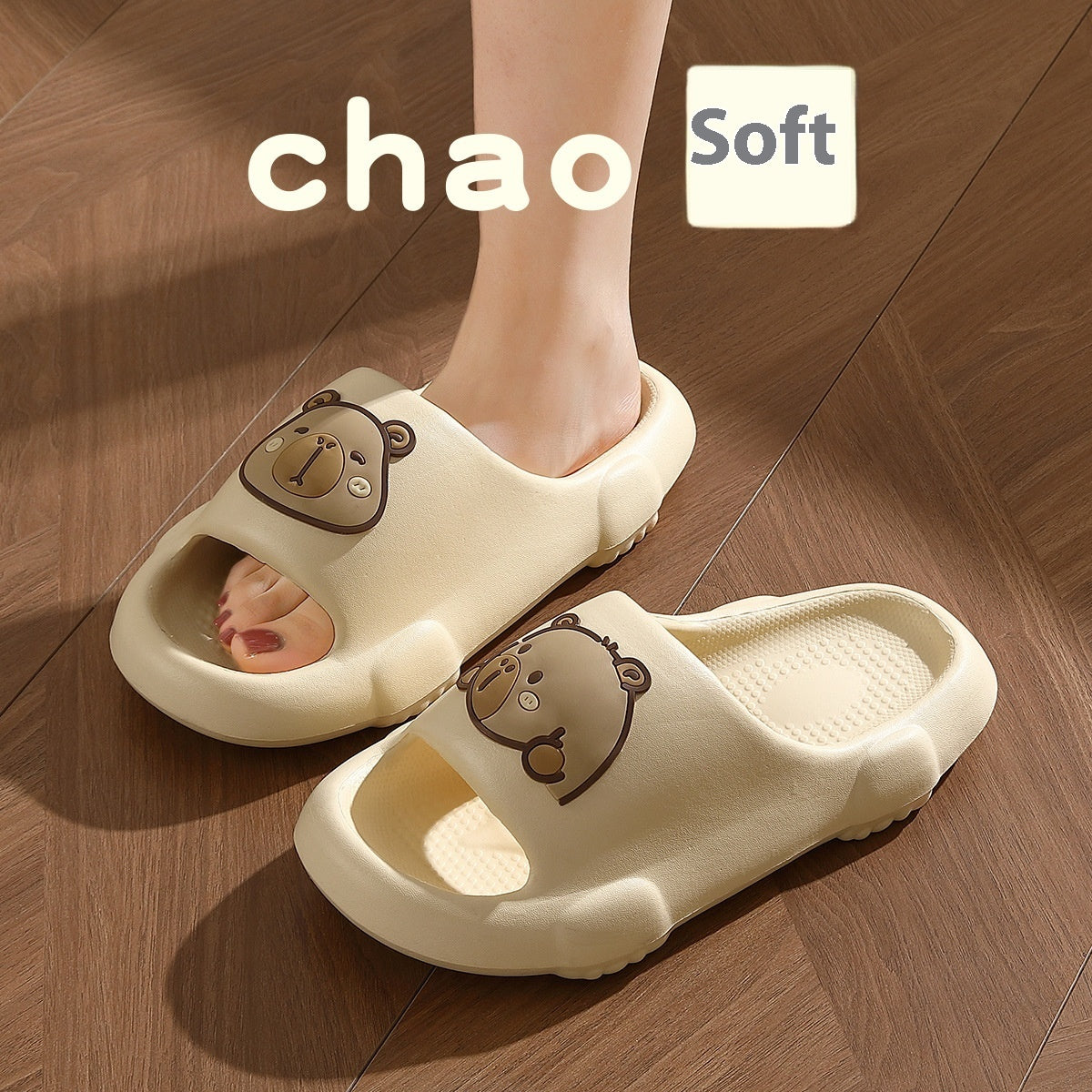 Women's Cartoon Slippers Indoor Non-slip Bathroom Slipper Fashion House Shoes - BabynBeauty