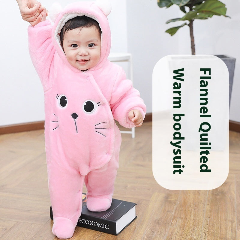 Baby Thickened Warm Jumpsuit Newborn Rompers