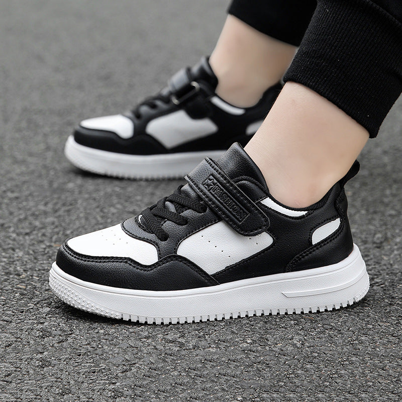 Children's Simplicity Versatile Leather Waterproof Board Shoes - BabynBeauty