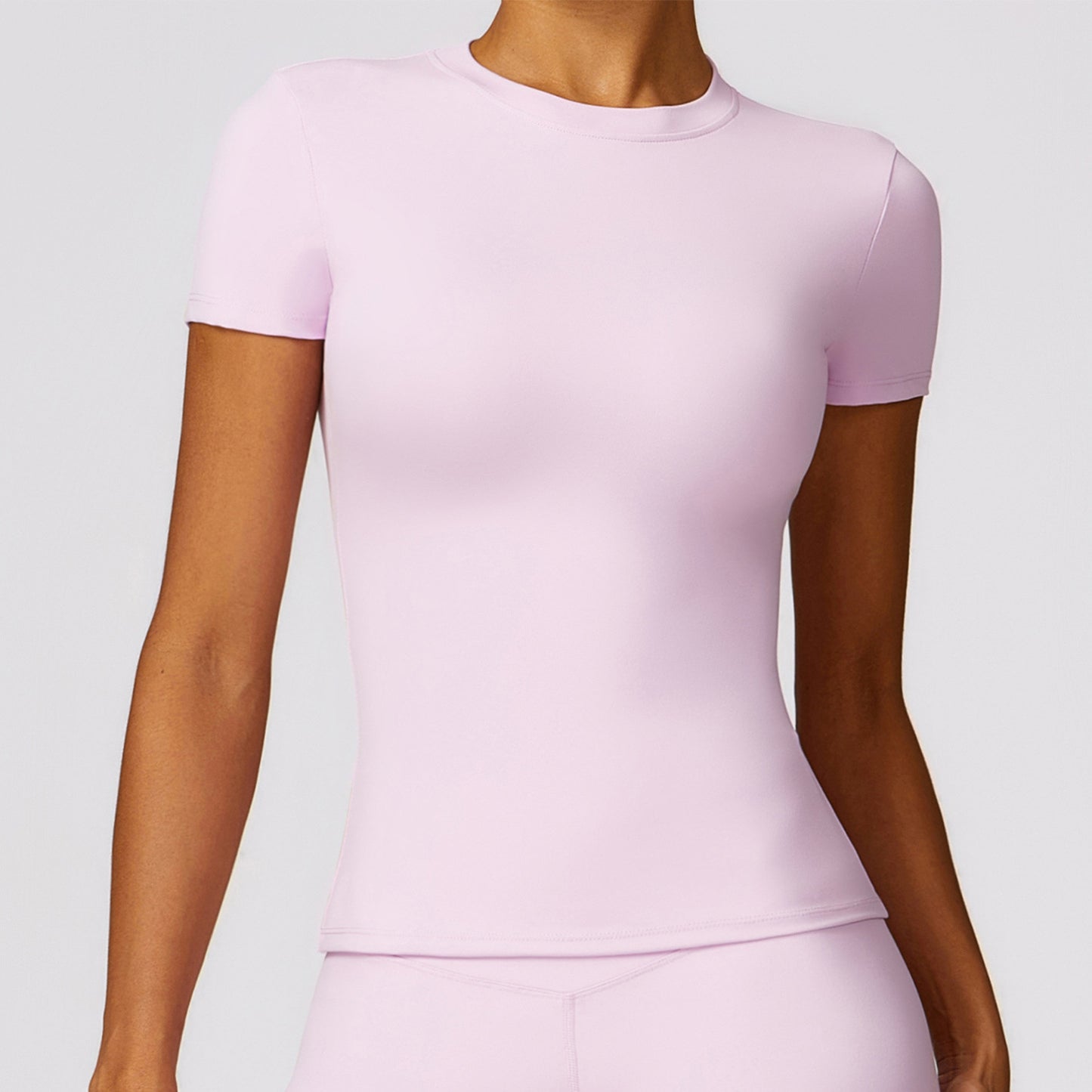 Spring T-shirt, Quick Drying Women's Yoga Suit, Short Sleeved Fitness Top, Running Exercise
