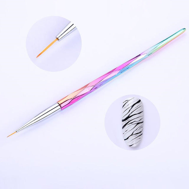 3Pcs/Set UV Gel Nail Liner Brush Acrylic