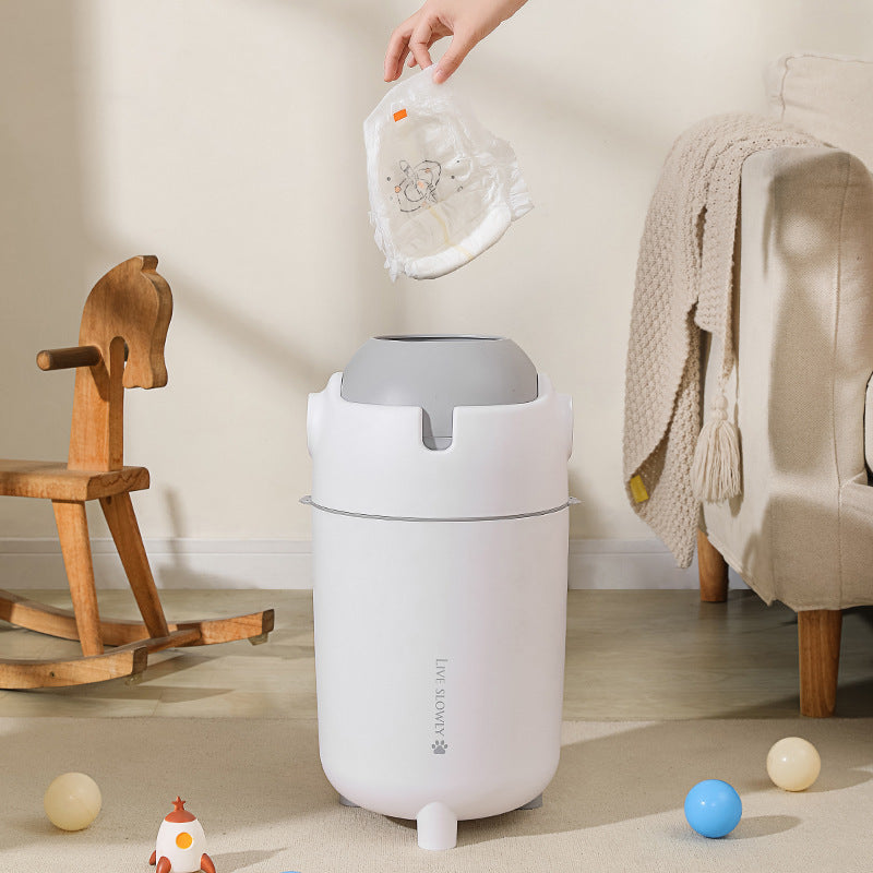 Household Baby Diapers Trash Can Large Capacity Round