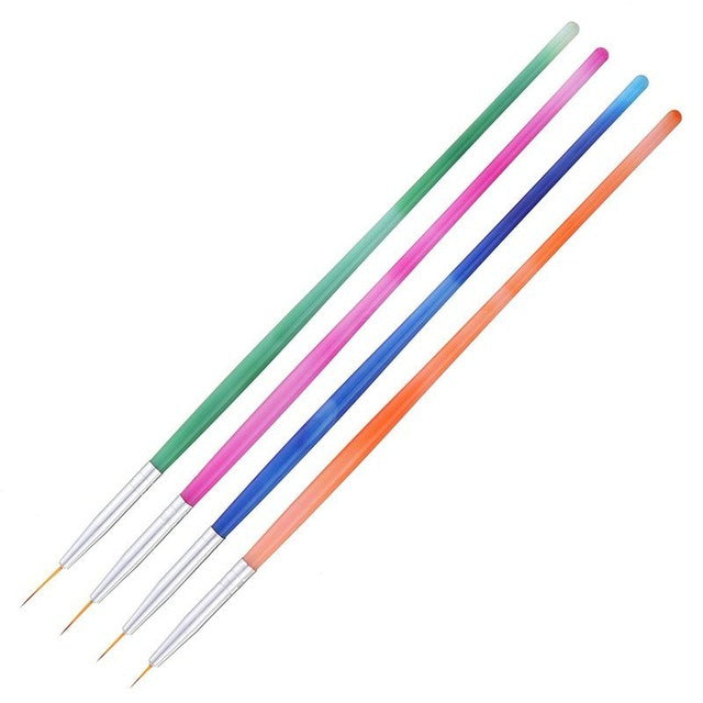 3Pcs/Set UV Gel Nail Liner Brush Acrylic