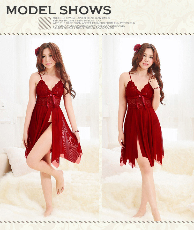 Lace transparent nightdress