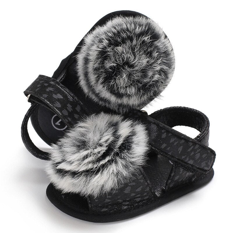 baby newborn childrens shoes baby stroller baby shoes Leopard Cute Ball childrens wear non-slip shoes 0-18M - BabynBeauty