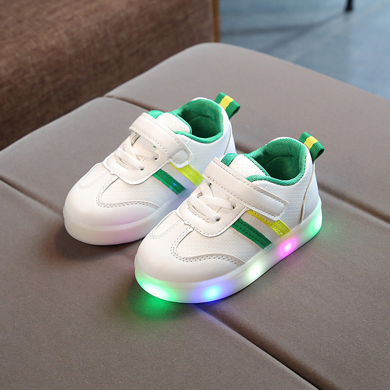 Kimmy White LED Sneakers Shoes - BabynBeauty