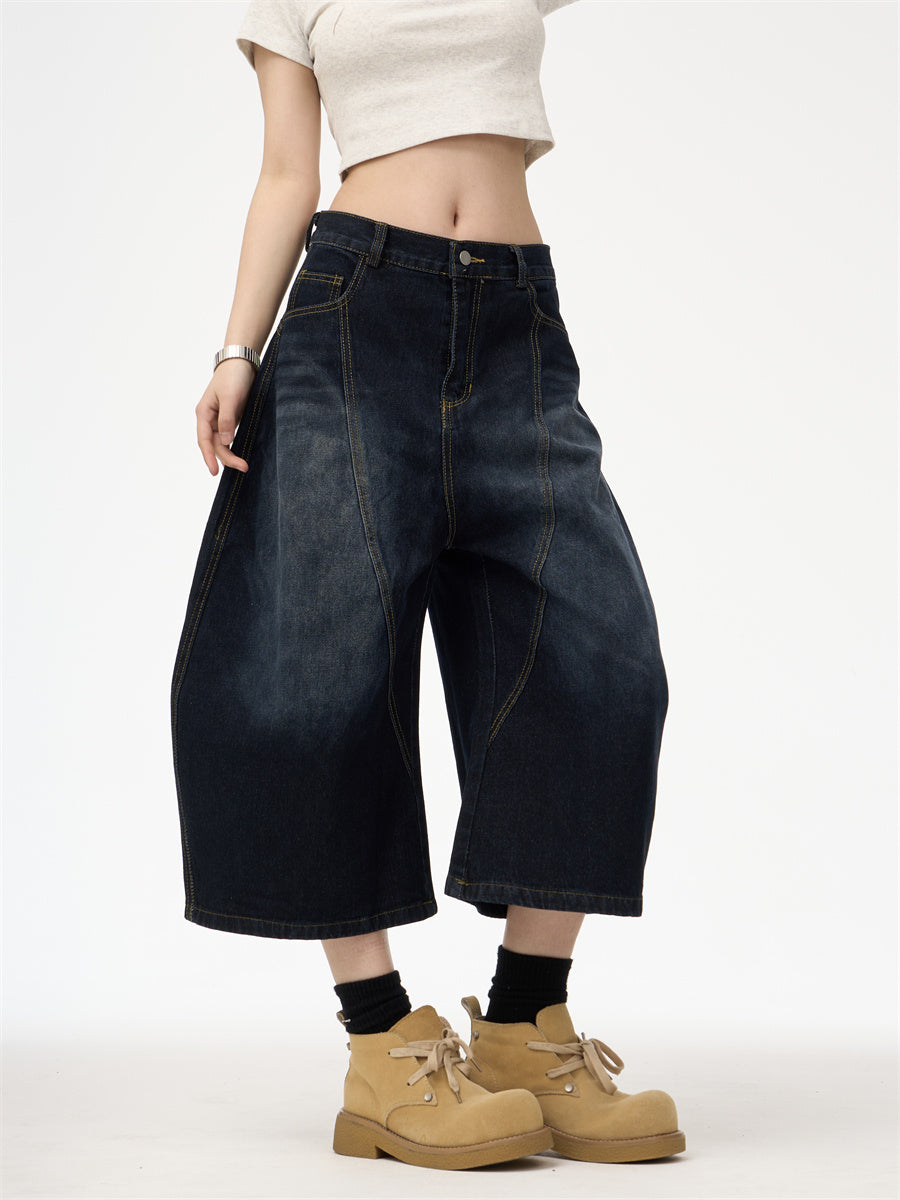 Spring American Retro Embroidered Back Jeans