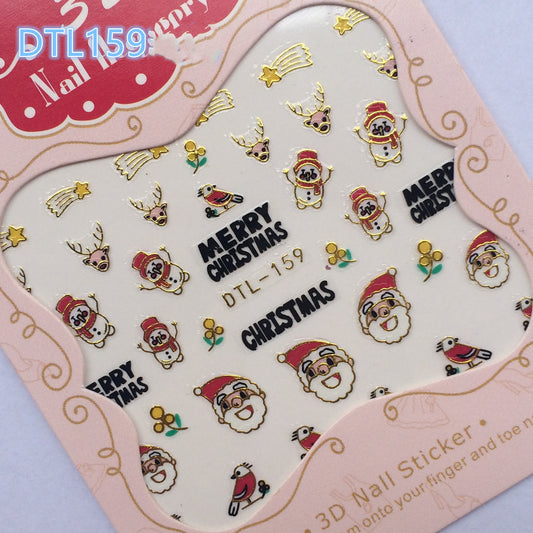 3D Christmas nail decals - BabynBeauty