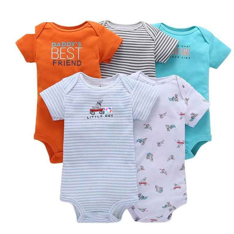 Summer Newborn Clothes Baby Cotton Fashion Romper 5pcs