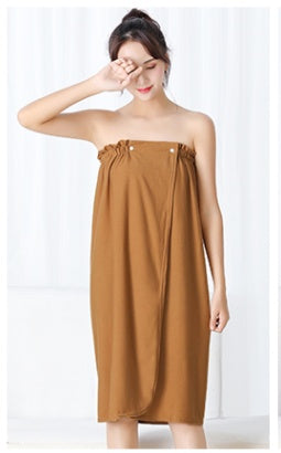 Open Button Bath Skirt Women Tube Top Bath Towel Can Wear Nightdress