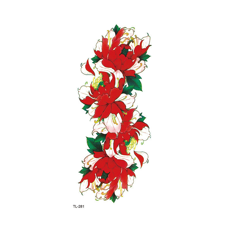 New Eco-Friendly Flower Tattoo Stickers