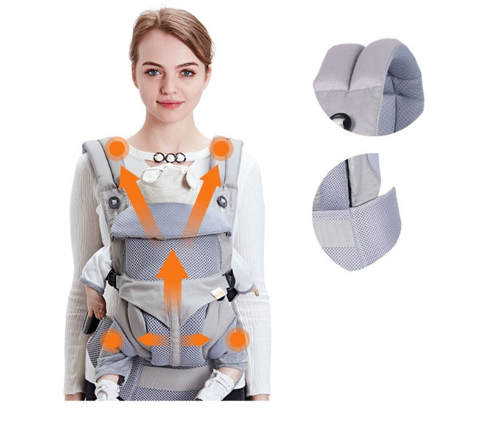 Omni 360 Baby Sling Wrap Carrier Cotton Knitted Plain Travel Beach - BabynBeauty