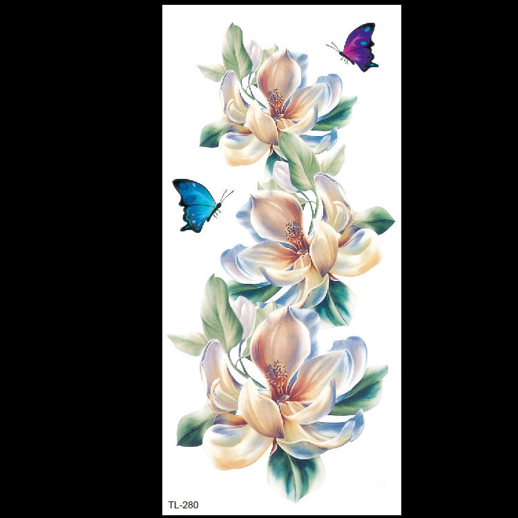 Bian Flower Tattoo Sticker Flower Tattoo Love Heart Tattoo Sticker Eco-friendly Water Transfer Tattoo Paper - BabynBeauty