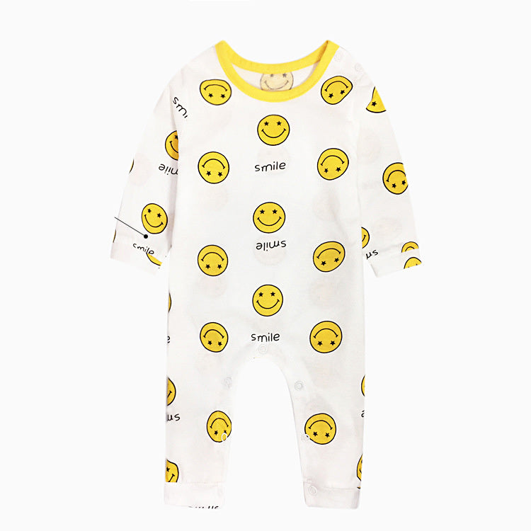 Spring and Autumn Newborn Infant Boxer One-piece Rompers for Men and Women Baby Rompers Long Sleeve Rompers Outing Clothes