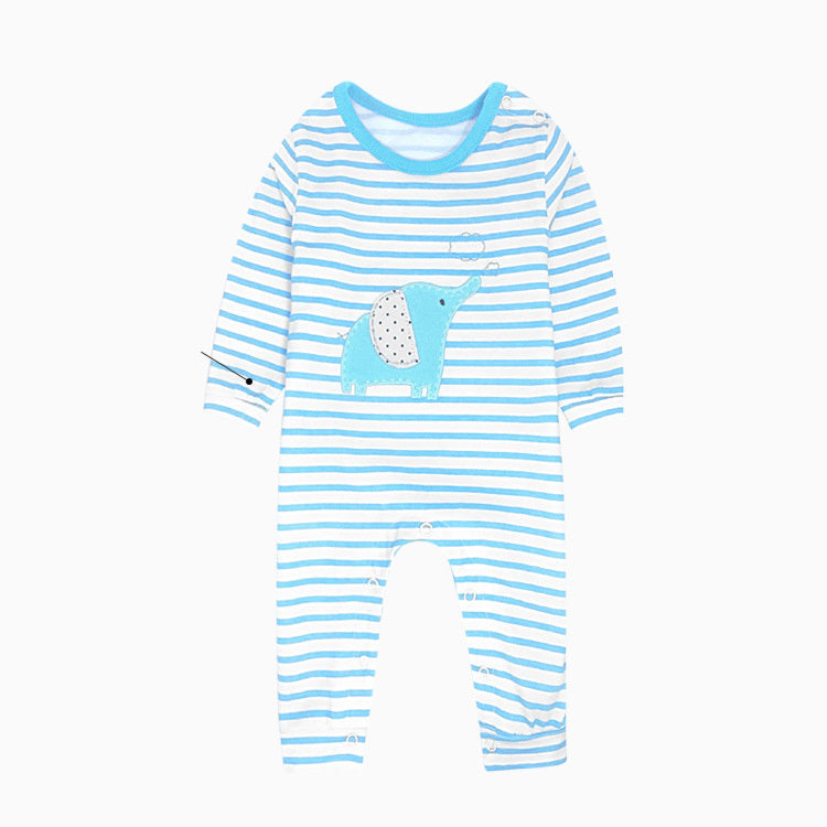 Spring and Autumn Newborn Infant Boxer One-piece Rompers for Men and Women Baby Rompers Long Sleeve Rompers Outing Clothes