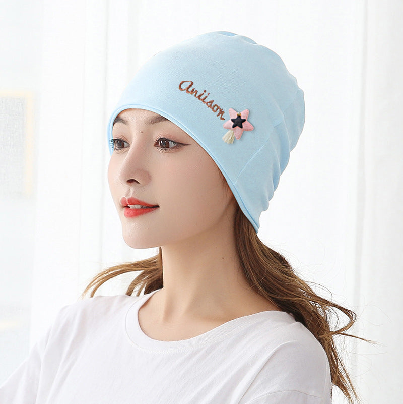 Baby Cap Five Pointed Star Maternity Cap Face Wash Make Up Hair Band Baby Hood