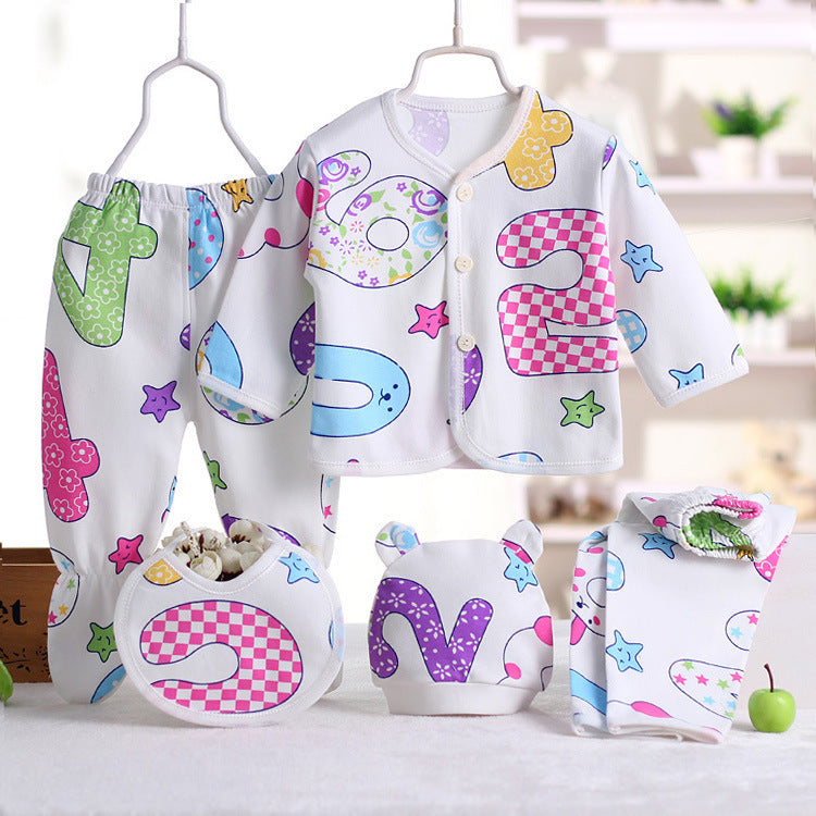 Baby Clothes, Baby Underwear, Newborn Underwear Five-piece Suit - BabynBeauty