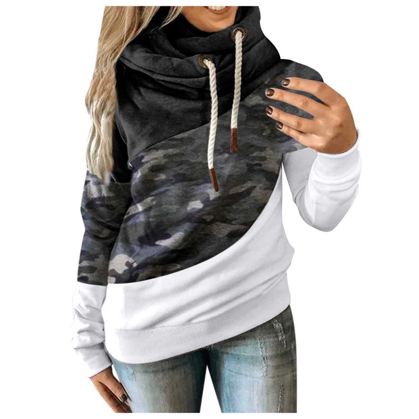 Hoodies Women Camouflage hoodie Sweatshirt - BabynBeauty