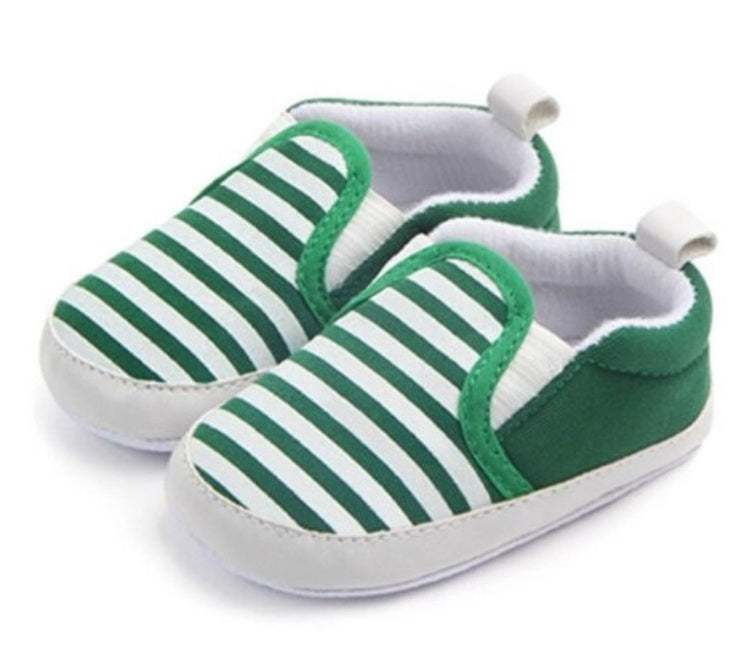 Brand New Pram Newborn Toddler Baby Girls Boys Kids Infant First Walkers Striped Classic Shoes Loafers Casual Soft Shoes - BabynBeauty