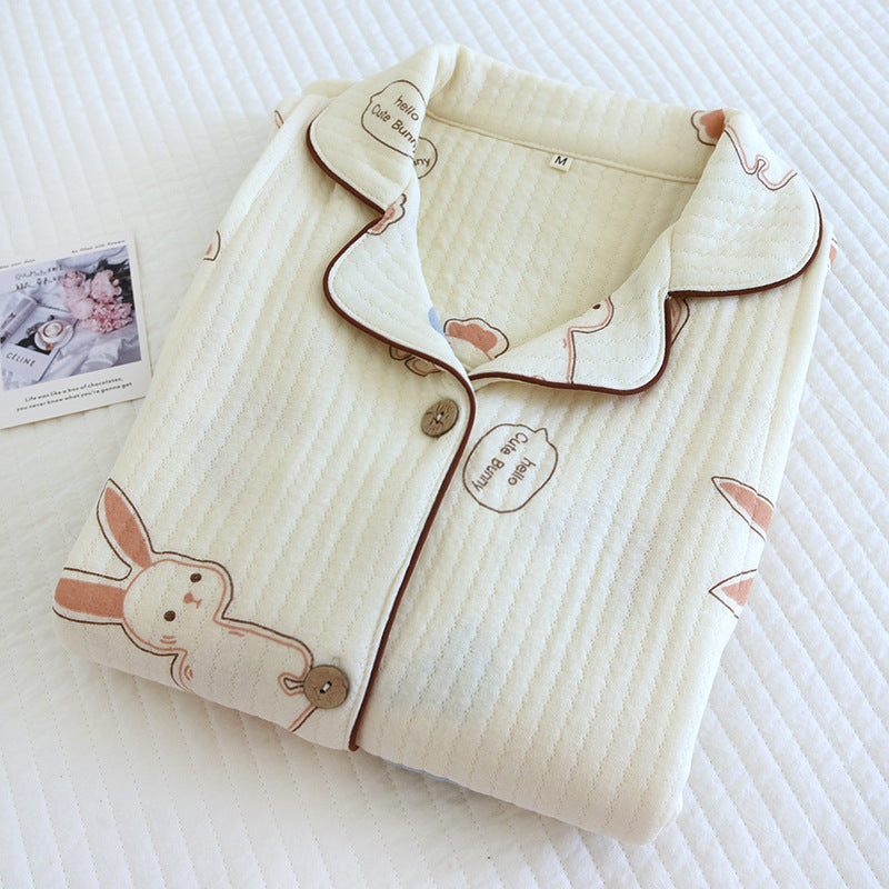 Thickened Maternity Pajamas Maternity Nursing Clothing Two-piece Set - BabynBeauty