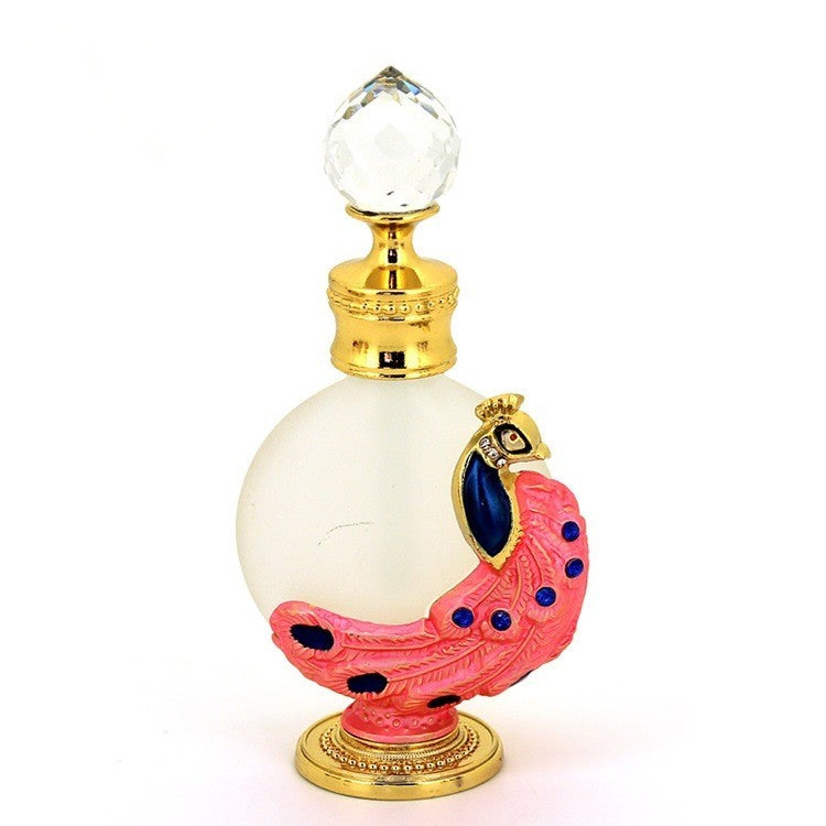 Heart-shaped Inlaid Ornamental Stone Middle East Perfume Bottle