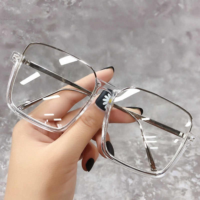 Women's Alloy Plastic Lower Semi-rimless Slimming Sun Glasses