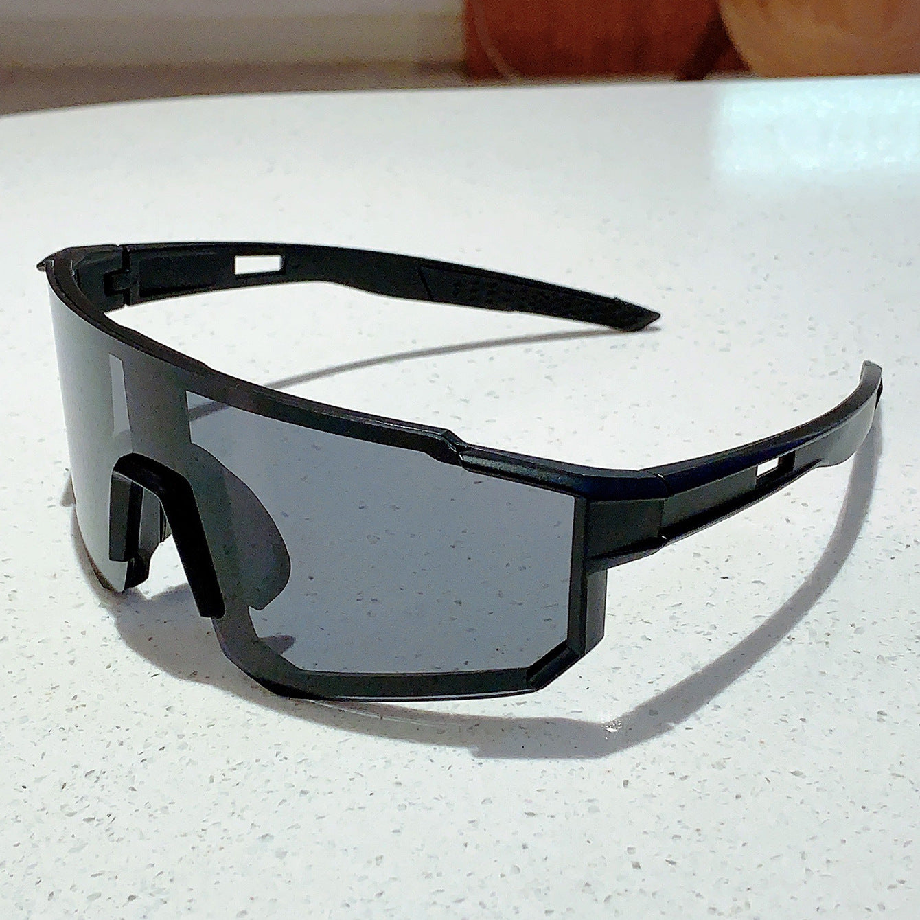 One-piece Large Frame Colorful Bicycle Riding Sun Glasses