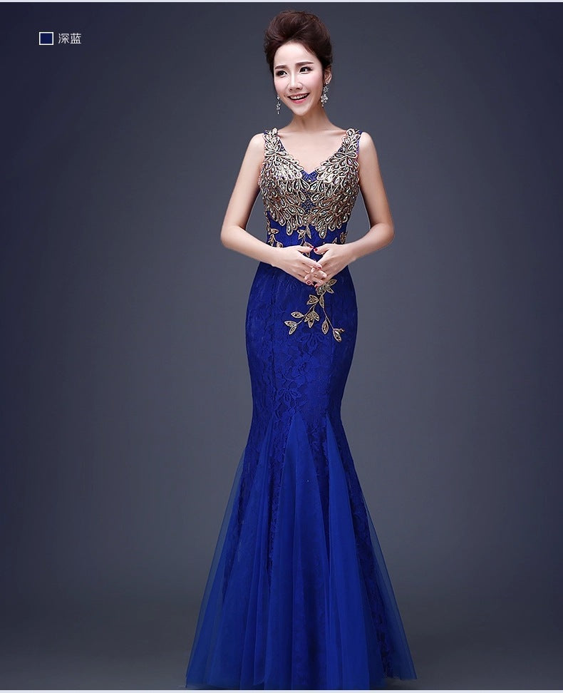 Fish Tail Banquet Evening Dress - BabynBeauty