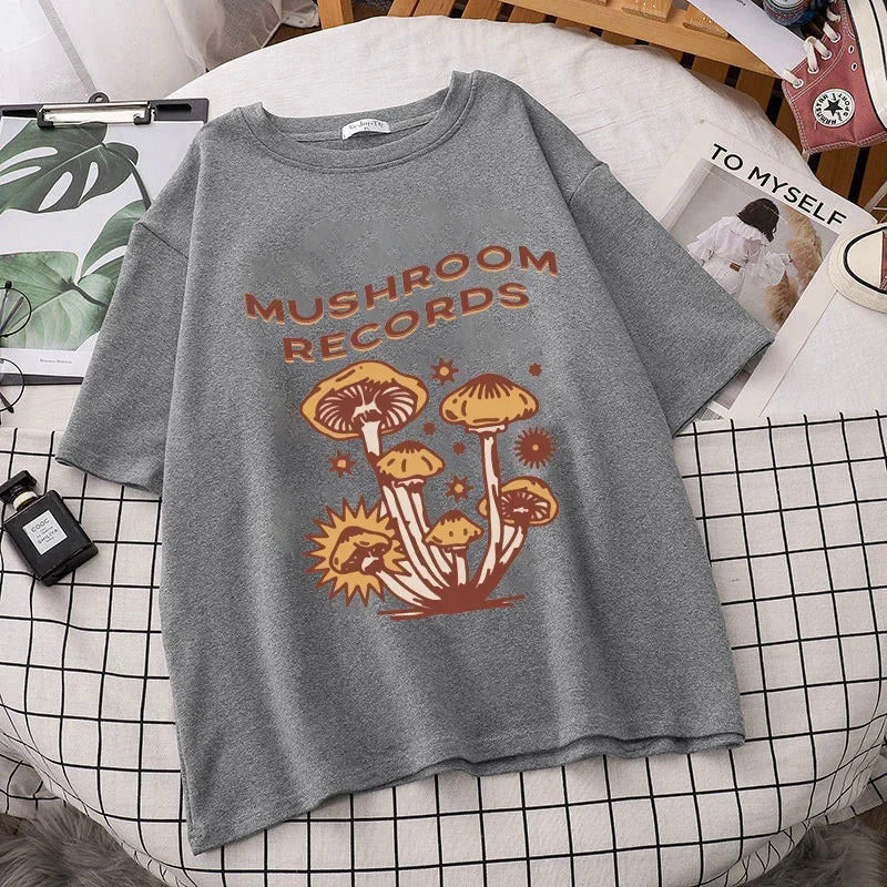 Retro Trippy Mushroom Cute T-shirts - BabynBeauty