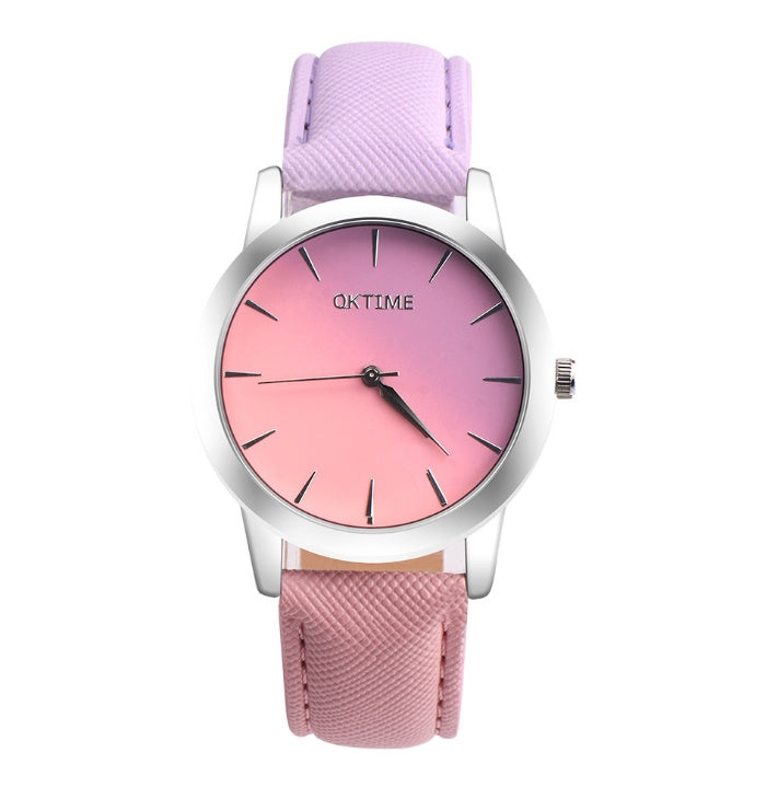 Fashion Casual Retro Rainbow Design Watch Women Analog Quartz Wristwatches Clock Elegant Lady Wristwatch Woman Time