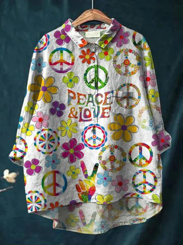 Casual Long Sleeve Shirt Print