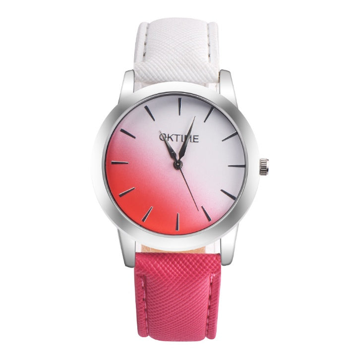 Fashion Casual Retro Rainbow Design Watch Women Analog Quartz Wristwatches Clock Elegant Lady Wristwatch Woman Time
