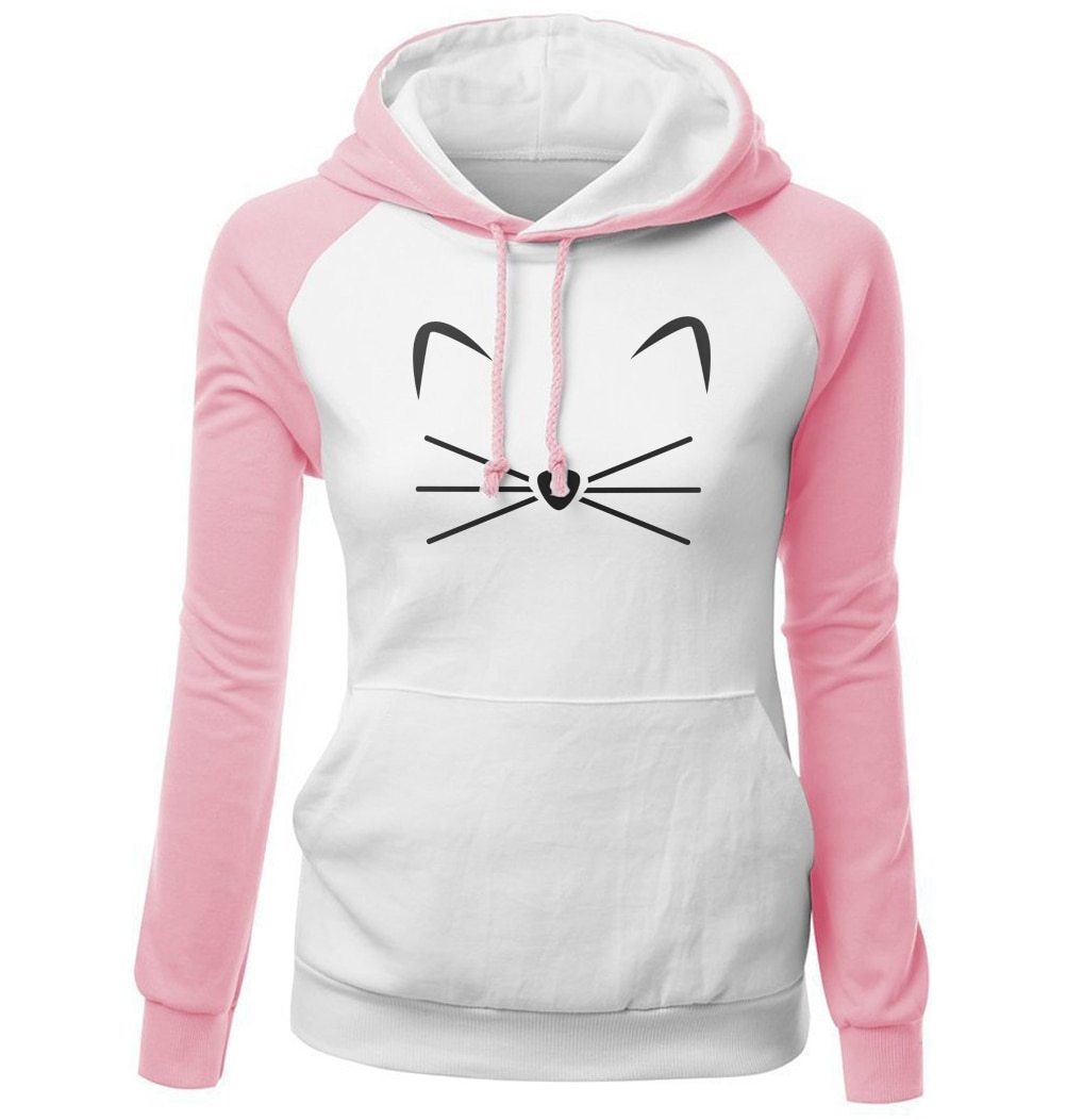 Cute Cat Woman Hoodies Sweater - BabynBeauty