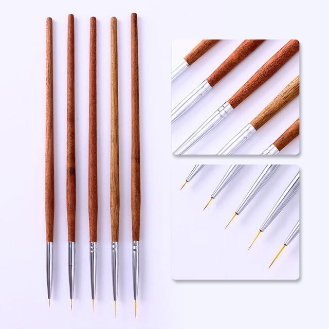 3Pcs/Set UV Gel Nail Liner Brush Acrylic