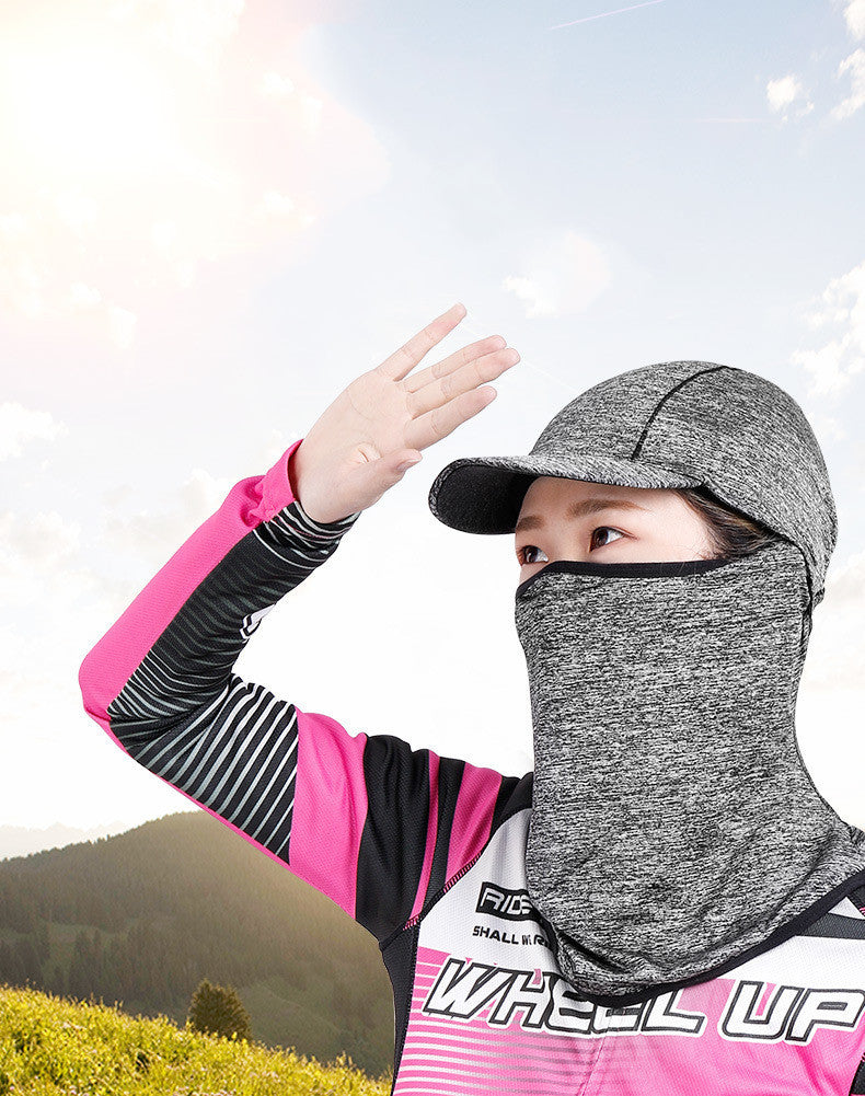 Ice silk sun protection hood
