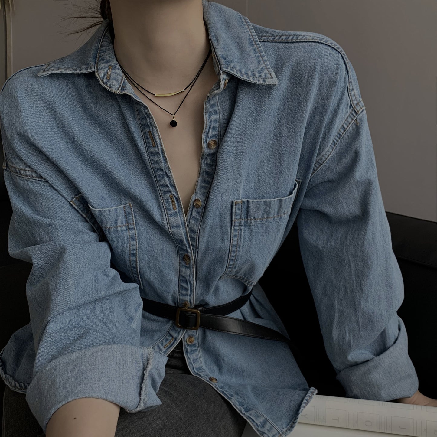 Clavicle Chain Black Dark European And American Style Female