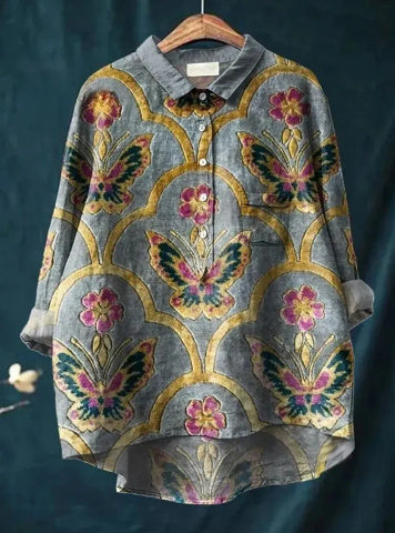 Casual Long Sleeve Shirt Print