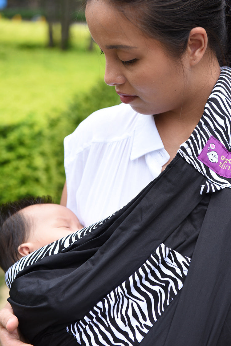 Cotton breathable sling baby carrier baby bag back pocket