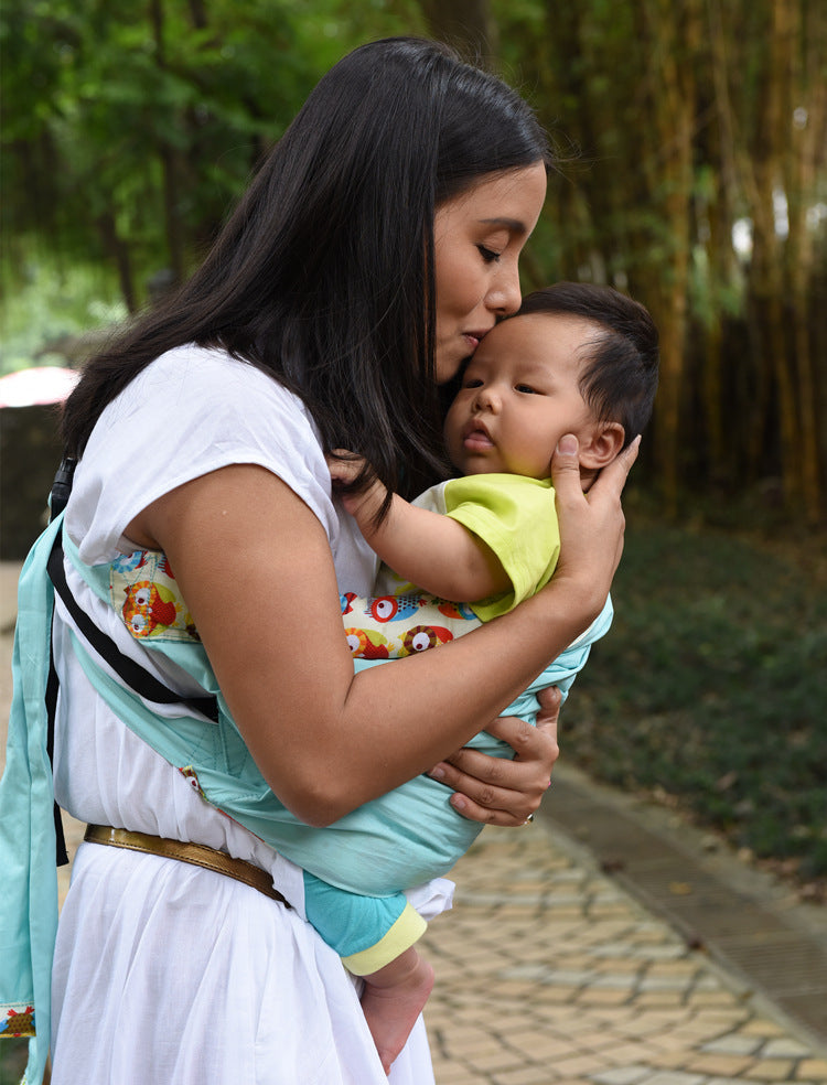 Cotton breathable sling baby carrier baby bag back pocket