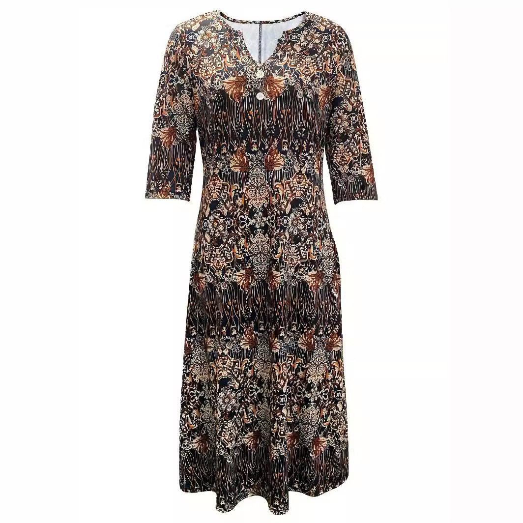 Women's Retro Ethnic Fashion Printing Dress