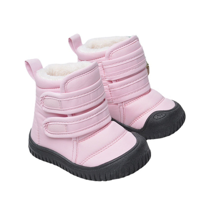Children's Winter New Velcro Plus Velvet Snow Boots