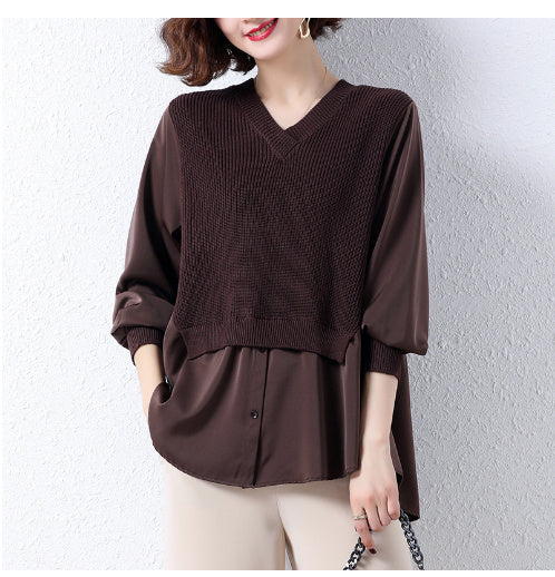 Dark Cold Ruffled Baby Shirt With Long Sleeves For Women - BabynBeauty