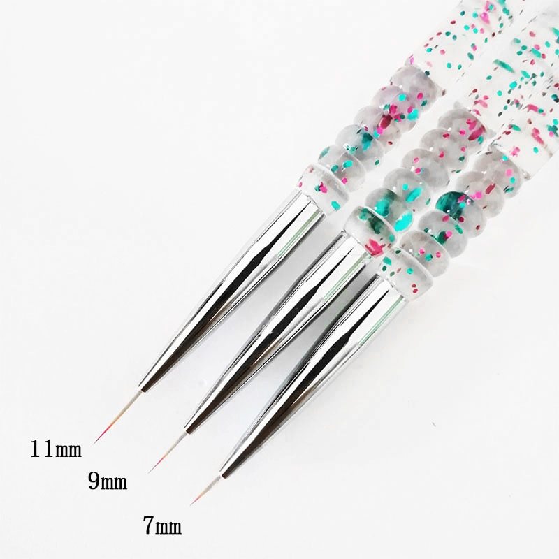 3Pcs/Set UV Gel Nail Liner Brush Acrylic