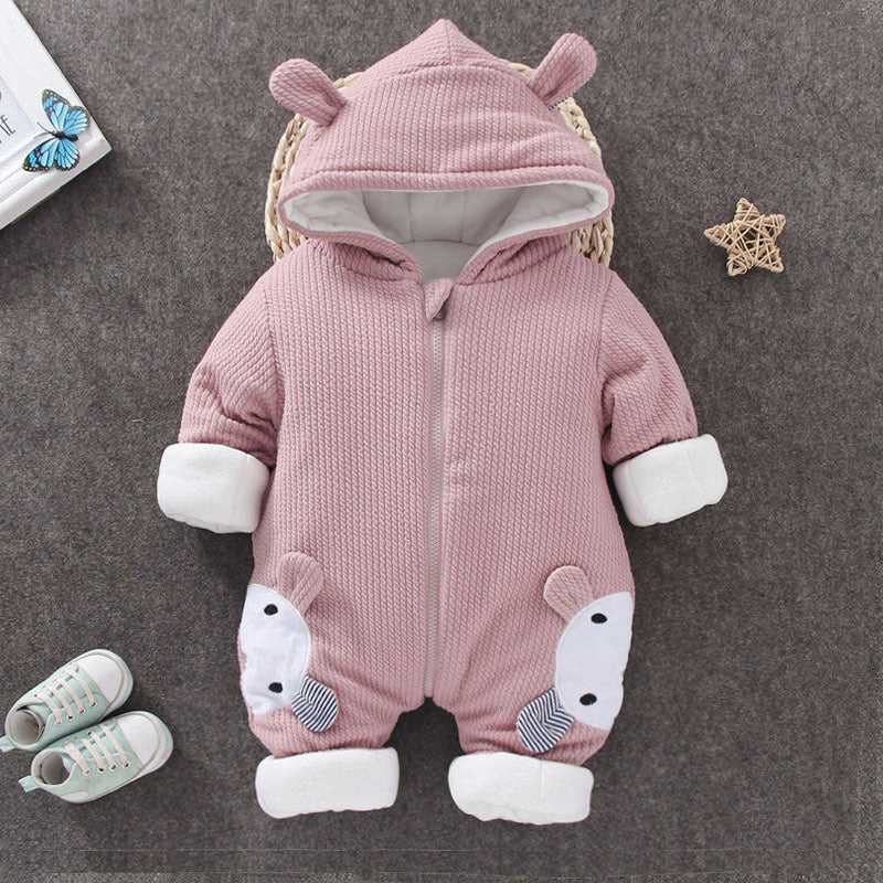 Autumn Winter Coat Jumpsuit Baby Clothing Newborn Snowsuit Boy Warm Romper Down Cotton Jackets Girl Snow clothes Bodysuit - BabynBeauty