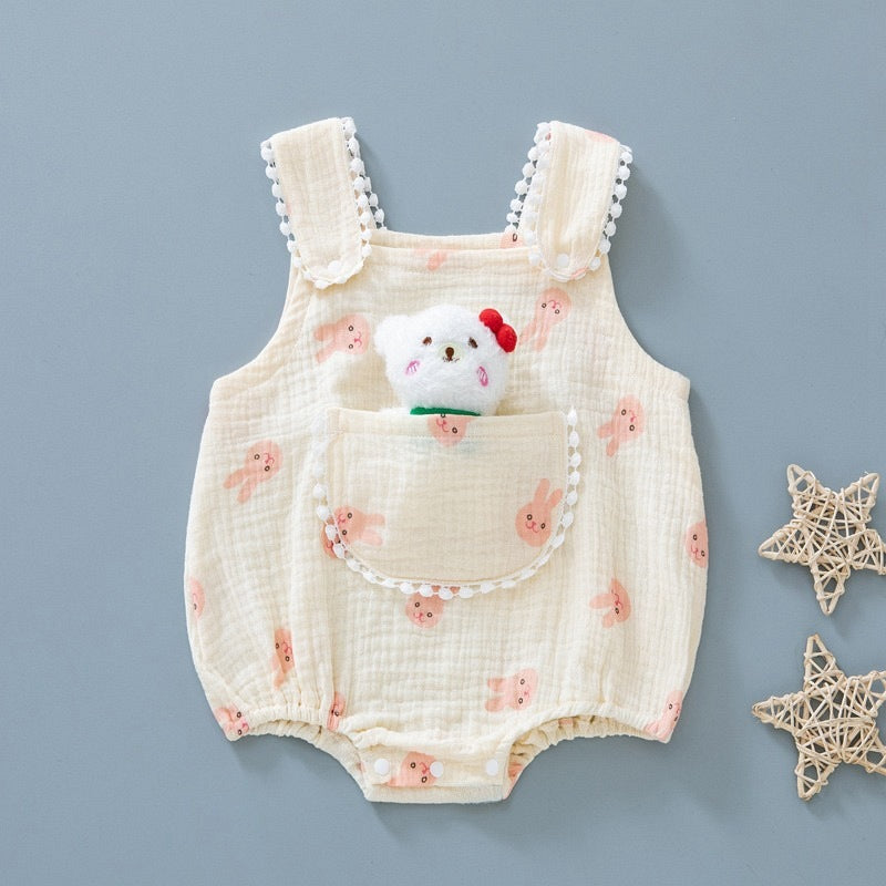Cute Baby Gauze Triangle Rompers - BabynBeauty