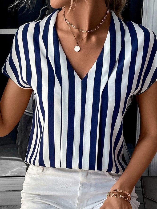Striped Loose Printed Top For Women - BabynBeauty