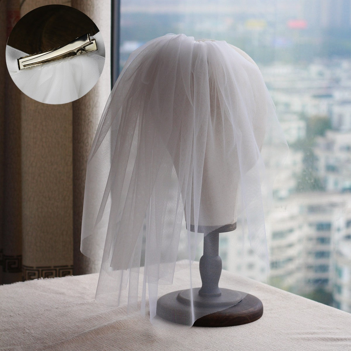 Women's Retro Short Wedding Bride Headdress - BabynBeauty